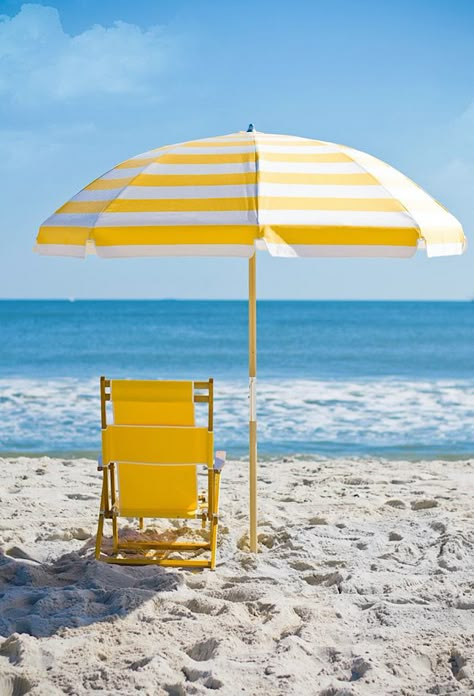 "Sky above our heads. Sand beneath our feet. Life is good at the beach." Frankford beach umbrellas, cabanas and loungers are built to withstand exposure to coastal winds and salt air. #FrankfordShade #nationalbeachday #beach #beachvibes #sunandsand #umbrella #oceanfront Beach Chairs Aesthetic, Beach Yellow Aesthetic, Beach Chair Aesthetic, Yellow Beach Aesthetic, Beach Cabana, Beach Chair, Pool Bar, Beach Umbrella, Beach Bars