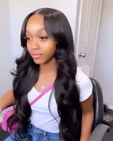 ULit Hair, Make U Lit on Instagram: "How about no baby hairs?🤩🤩In love with this layered body wave look🙌💕🔥 Amazing work by @hairby.nyy 🔥🔥 Click the link in my bio & folllow @ulithaircompany for more hair inspiration! Website: http://www.ulithair.com #layers #wavyhair #bodywave #bodywavehair #bodywavewig #curlscurlscurls #curlsforgirls #frontalunit #lacefrontwigs #wiginstall #lacewigs #frontalwigs #lacefronal #frontalinstall #wigmaker #wigslayer #wigsforblackwomen #atlhair #atlhairstylist Wig No Baby Hair, Layered Body Wave, Frontal Styles, Lace Wig Install, Girl Affirmations, Future Hairstyles, Lace Fronts, Fancy Hair, Wig Install