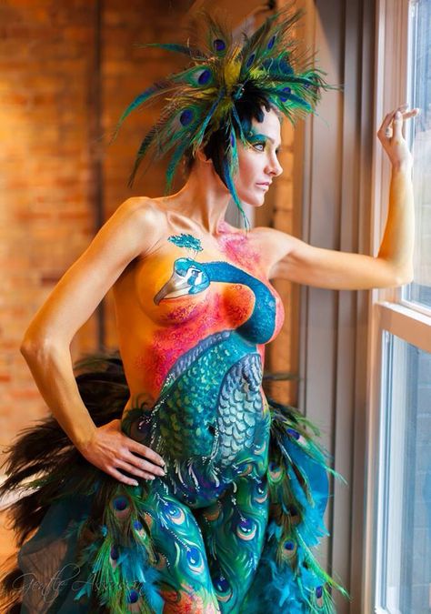 Peacock Body Painting by Sammie Bartko Headpiece and costume by Sammie Bartko Skin Wars, Body Painting Festival, Inspirational Photos, Painter Artist, Foto Art, Body Painting, Face Painting, Beautiful Paintings, Anime Character Design