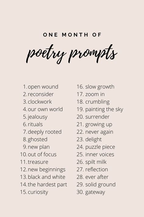 Poem Writing Prompts, Songwriting Prompts, Writing Songs Inspiration, Writing Prompts Poetry, Write A Poem, Poetry Prompts, Writing Inspiration Tips, Journal Inspiration Writing, Poetry Ideas