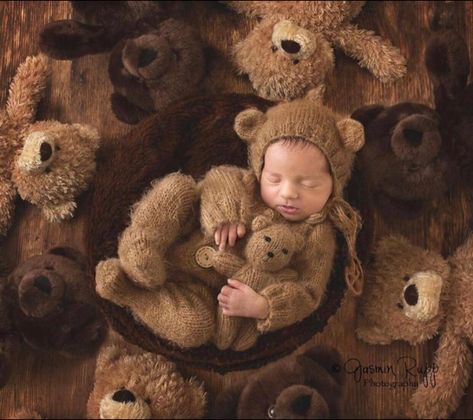 Newborn Teddy Bear, Teddy Bear Outfit, Bear Outfit, Newborn Halloween, Newborn Photography Boy, Newborn Digital Backdrop, Newborn Photography Poses, Mohair Knit, Newborn Shoot