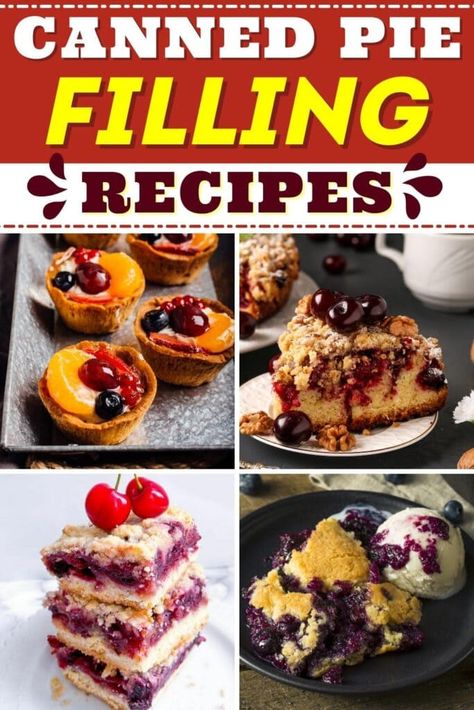 25 Best Canned Pie Filling Recipes - Insanely Good Canned Berry Pie Filling Dessert Recipes, Recipes Using Canned Blackberry Pie Filling, Recipes Using Can Strawberry Pie Filling, Things To Make With Pie Filling, Blackberry Pie Filling Recipes Canned, Canned Pie Filling Desserts, Recipes Using Canned Raspberry Pie Filling, Recipes Using Pie Filling, Raisin Pie Filling Recipe