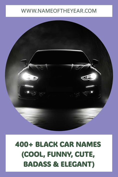 Looking for a unique moniker for your sleek black vehicle? Explore the perfect black car name options here. Find inspiration and choose a fitting name that resonates with the style and personality of your ride. Selecting the right nickname can add character and enhance the charm of your beloved automobile. Dive into our list of creative suggestions to discover the ultimate title that captures the essence of your stunning black car. Car Names For Black Cars, Car Names Ideas, Shadow Runner, Car Names, Black Beast, Name Idea, Black Thunder, Elegant Names, Aesthetic Names