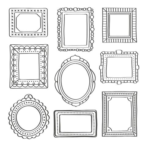 Tela, Chalkboard Wall Art, Doodle Borders, Doodle Frame, Doodle Frames, Drawing Frames, Artist Journal, Art Lessons For Kids, Cute Frames