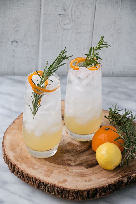 Meyer Lemon and Rosemary Tom Collins - My Kitchen Love Spring Drinks Cocktails, Cucumber Cocktail, Keto Cocktails, Cocktail Photography, Tom Collins, Lemon Rosemary, Fall Cocktails, Meyer Lemon, Holiday Cocktail Recipe