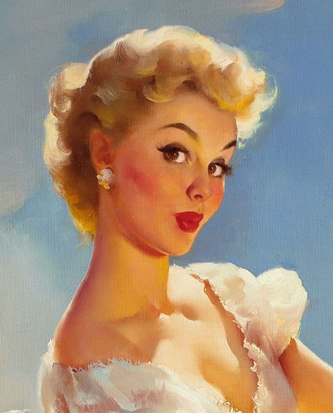 Gil Elvgren Vintage Illustration Art, Gil Elvgren, Pin Up Girl Vintage, Vintage Illustrations, Art Wallpaper Iphone, Woman Drawing, Digital Art Illustration, Vintage Pinup, Illustrations And Posters