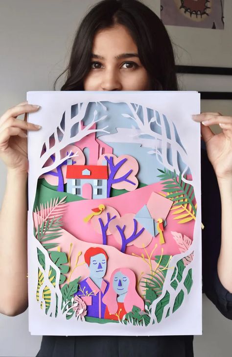 15 Artists Under 30: Khyati Trehan – PRINT Magazine Cut Paper Illustration, Cut Out Art, Paper Cutout Art, 3d Paper Art, Paper Illustration, Card Crafts, Crafty Kids, Paper Art Craft, Paper Artwork