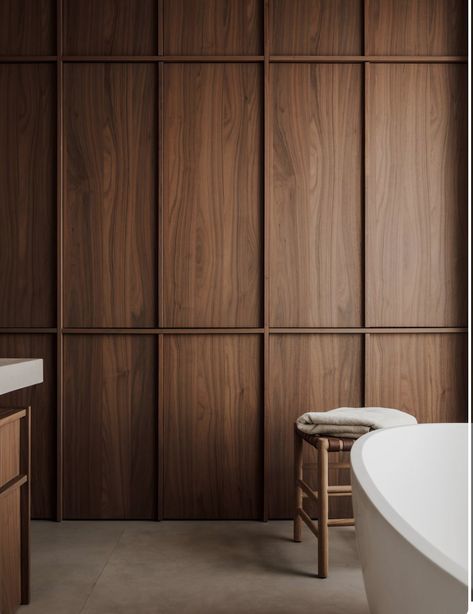 Wooden Paneling, House Vibes, 아파트 인테리어, Bath Room, Wardrobe Design, Closet Design, Interior Inspo, Wooden Wall, Built Ins