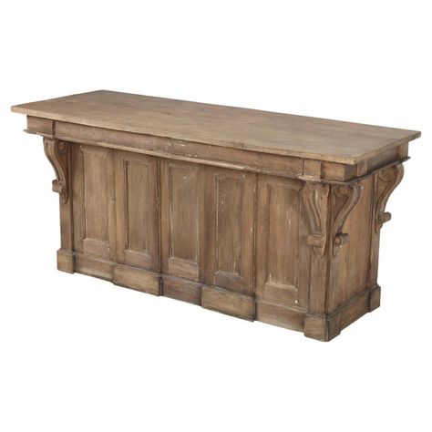 Check out this item from 1stdibs! Antique French Store Counter Repurposed into a Kitchen Island From The Provence: https://www.1stdibs.com/id-f_33907762 Style Kitchen Island, Country French Style, French Style Kitchen, Unfitted Kitchen, Basement Finish, Custom Kitchen Island, Store Counter, French Country Kitchens, Wood Kitchen Island