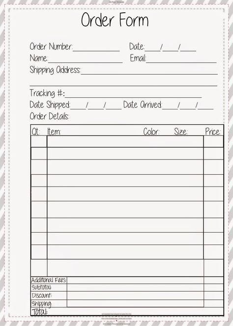 Bill Format, Order Form Template Free, Printable Invoice, Business Printables, Startup Business Plan, Order Form Template, Small Business Organization, Small Business Plan, Small Business Inspiration