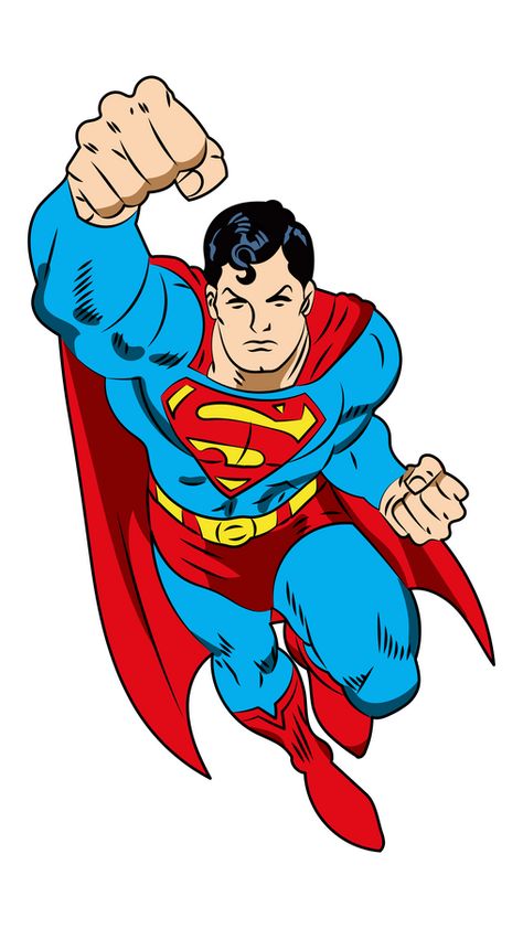 We think that there is no reason to tell you who is this character. This is the most iconic superhero in the DC Comics universe, who was born on the fictional planet Krypton and was named Kal-El.... Super Man Drawing, Super Man Cartoon, Superman Tattoo Ideas, Superman Clipart, Superman Stickers, Planet Krypton, Boys Toy Box, Iron Man Drawing, Superman Characters