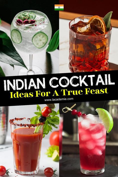 People can expect a vibrant mix of traditional Indian flavors and ingredients in Indian Cocktails. These drinks are known for their bold and bold flavors, combining spices, fruit juices, and liqueurs to create unique and delicious sips. From the bright colors of the drinks, to the intricate layering of flavors, Indian Cocktails offer a sensory experience like no other. Whether sipped on their own or as part of a meal, these cocktails are sure to delight and impress. Indian Cocktail Drinks, Indian Alcoholic Drinks, Indian Cocktails Recipes, Indian Cocktail Recipes, Indian Drinks Alcohol, Diwali Drink Ideas, Indian Drinks Non Alcoholic, Indian Inspired Cocktails, Indian Mocktail Recipe