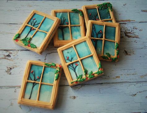 Windowpane Christmas cookies Cookies For Cookie Swap, Christmas Cookies Royal Icing, Best Gingerbread Cookie Recipe, Window Cookies, Best Gingerbread Cookies, Shortbread Cookies Christmas, Theme Cookies, Christmas Shortbread, Best Holiday Cookies