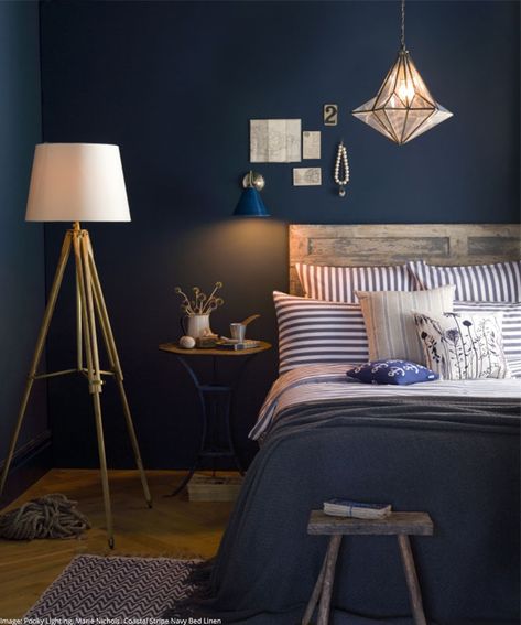 Nautical Bedroom, Lights Hanging, Bedroom Design Inspiration, Home Lighting Design, Pooky Lighting, Hanging Pendant, Blue Bedroom, Cheap Decor, Bed Room