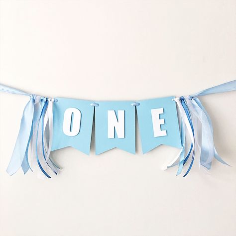 Birthday Present Diy, High Chair Decorations, Baby Boy Decorations, Its A Boy Banner, 1st Birthday Banners, Trendy Baby Shower Ideas, High Chairs, 1st Birthday Decorations, Baby Boy 1st Birthday