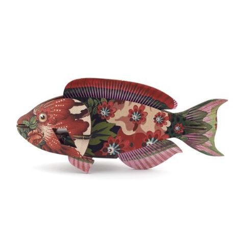 Small Trophy Fish - 'Abracadabra' Pattern Trophy Fish, Bizarre Art, Museum Shop, Fish Art, Victoria And Albert, Victoria And Albert Museum, Media Art, Mixed Media Art, Zip Around Wallet