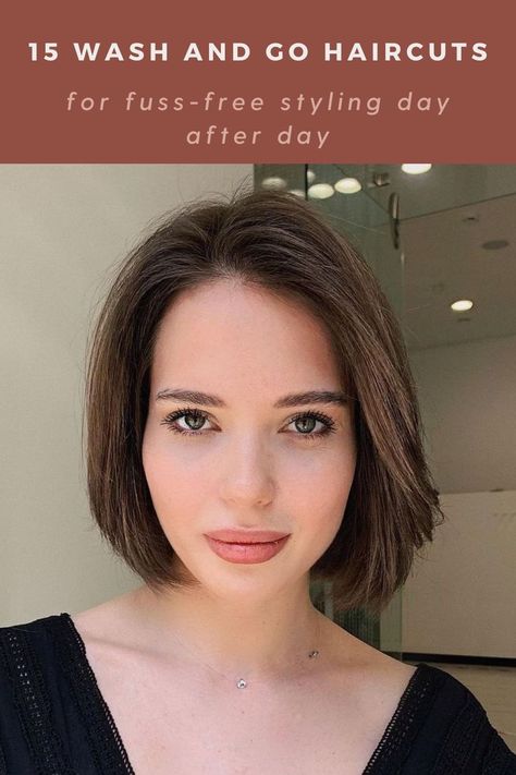 Haircut For Short Length Hair, Easy Style Haircut, Haircuts Low Maintenance, Medium Low Maintenance Haircut, Short Easy Haircuts, Easy To Care For Haircut, Low Maintenance Women's Haircuts, Easiest Haircut To Style, Shoulder Length Hair Low Maintenance