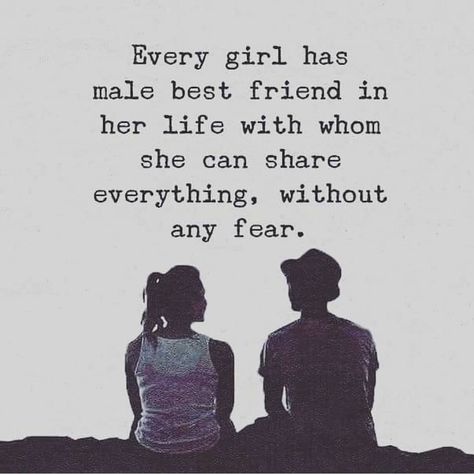 Every girl has male best friend in her life with whom she can share everything, without any fear. Female Friendship Quotes, Guy Friend Quotes, Boy Best Friend Quotes, Male Best Friend, Boy Bestie, Boy Bsf, Guy Friend, Instagram Picture Quotes, Guy Best Friend