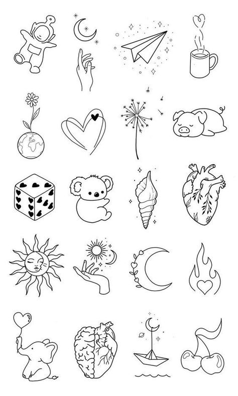 Beginner Tattoos, Tato Henna, Small Pretty Tattoos, Simple Tattoo Designs, Flash Tattoo Designs, 타이포그래피 포스터 디자인, Cute Little Tattoos, Cute Tiny Tattoos, Cute Small Tattoos