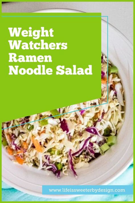 Ww Ramen, Roman Noodle Salad, Perfect Salad Recipe, Weight Watchers Food Points, Picnic Side Dishes, Ramen Salad, Ramen Noodle Salad, Ww Meals, Ww Recipe