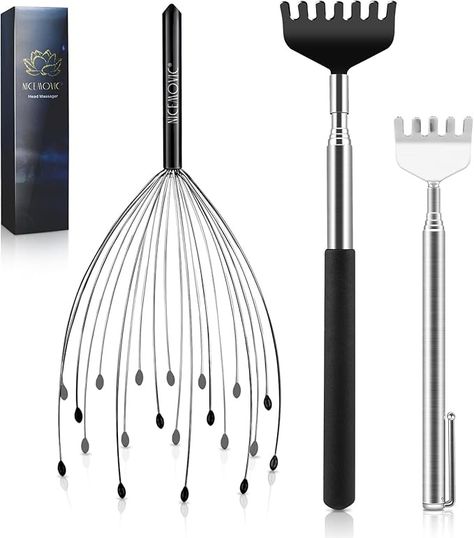 Amazon.com: NICEMOVIC 20 Fingers Head Scalp Massager Back Scratcher Stocking Stuffers Stress Relief Gifts for Men Women, Idea Extendable Back Scratcher for Head Body Relaxing, Festival Birthday Christmas Gifts : Health & Household Back Scratcher Gift Ideas, Christmas Stocking Gifts, Scalp Massager, Back Scratcher, Festival Birthday, Scalp Massage, Gifts For Men, Stocking Stuffers, Christmas Stockings