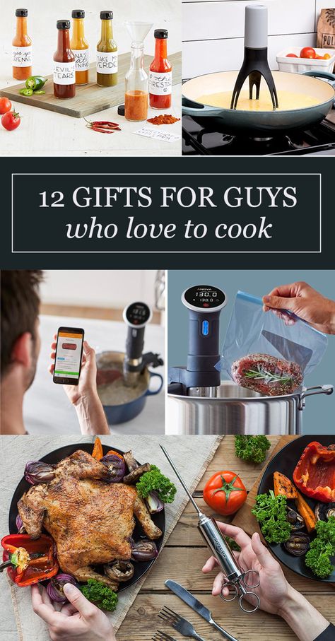 12 Christmas Gifts for Guys Who Love to Cook #christmas #gifts #giftideas #giftguide #christmasgifts Gifts For A Chef Guys, Cooking Christmas Gifts, Chef Gifts For Men, Gifts For Cooks Men, Gifts For Chefs Men, Cooking Gifts For Men, Gifts For Chefs, Food Gifts For Men, Man Cooking