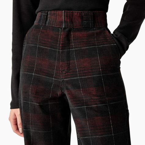 Women’s Alma Corduroy Pants - Dickies US Academia Outfits, Dark Academia Fashion, Academia Fashion, Trendy Outfits Winter, Trendy Winter, Winter Aesthetic, Corduroy Pants, Plaid Pattern, Tartan