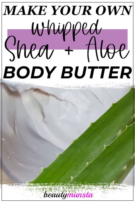 When you combine shea butter and aloe vera, you get - MAGIC. This delectable whipped shea butter recipe uses just aloe vera to give an airy gliding body butter that is irresistable. Diy Whipped Shea Butter, Whipped Shea Butter Recipe, Aloe Vera Face Cream, Aloe Body Butter, Natural Beauty Hacks, Aloe Vera Cream, Shea Butter Recipes, Healthy Nutrition Plan, Shea Butter Lotion