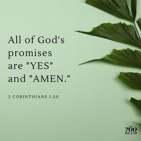 The 700 Club’s Instagram profile post: “Yes and AMEN! . . . . . . #amen #rejoice #christianliving #promise #Godspromise #faith #hope #love #bibleverse” Yes And Amen, God's Promise, Answered Prayers, You Promised, Faith Hope Love, Gods Promises, Hope Love, Christian Living, Faith Hope