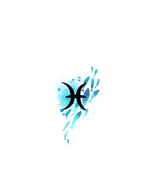 Water Signs Zodiac Tattoo, Pisces Symbol Aesthetic, Pisces Fish Symbol, Pisces Tattoo Watercolor, Horoscope Watercolor, Avengers Drawings, Zodiac Signs Pisces, Wolf Tattoos, Zodiac Signs