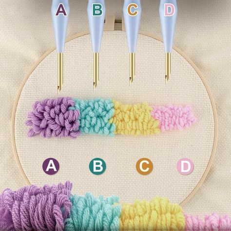 Diy Punch Needle, Embroidery Pen, Bordados Tambour, Tufting Diy, Diy Moss, Diy Embroidery Designs, Rope Crafts Diy, Needle Embroidery, Punch Needle Patterns