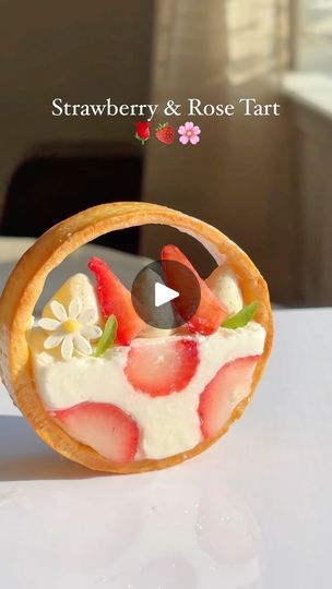 2K reactions · 567 shares | Strawberry, Rose & Vanilla Tart 🍓🌹🌸

I know I know… more strawberries!?
How many desserts does it take to finish all the strawberries I picked? I still have one more coming up 😳 

I have been tempting to try decorating tart this way, so intriguing! It’s harder than I thought, a few of them broke and the mousse doesn’t fit in the tart ring if it is too thick. But I love the result of this 💕

Composition:
Pate sable 
Rose mousse
Strawberry compote 
Vanilla whipped ganache 
Fresh strawberry 
.
.
.
#yumyumyum #yummydessert #f52grams #dessertporn #desserttable #strawberrymousse #strawberrycake #pastrylove #pastryinspiration #fruittart #strawberrytart #fruitcake #cakeinspiration #cakeinstagram #bakingvideo #recipe #patissiers #frenchpastry #bakingwithlove #tart # Vanilla Tart, Rose Mousse, Charcuterie Appetizers, Whipped Ganache, Strawberry Rose, Strawberry Compote, Strawberry Tart, Strawberry Mousse, Baking Videos