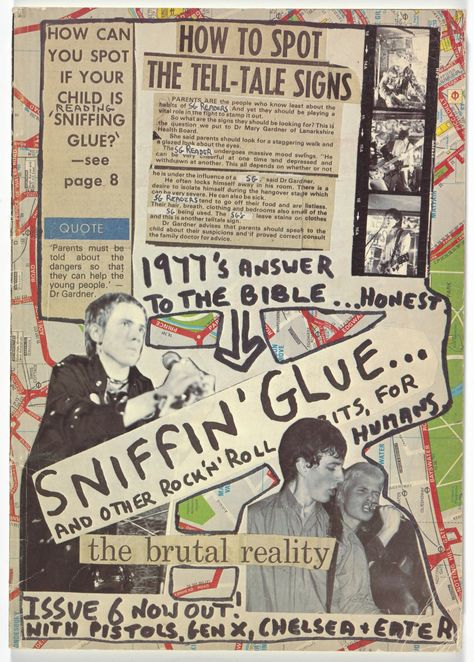 Sniffing Glue, Punk Zine, Punk Poster, Zine Design, Punk Design, Riot Grrrl, Post Punk, New Wave, Punk Rock