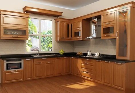 Hiasan Dalaman Dapur, Dapur Moden, Model Dapur, Modular Kitchen Cabinets, Simple Kitchen Design, Kitchen Modular, Kabinet Dapur, Kitchen Cupboard Designs, Modern Kitchen Cabinet Design