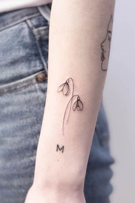 Twin Flower Tattoo, Linnea Flower Tattoo, Simple Lily Tattoo, 81 Tattoo, Flower Tattoo Wrist, January Birth Flower Tattoo, Papa Tattoo, January Birth Flower, Tattoo 2024