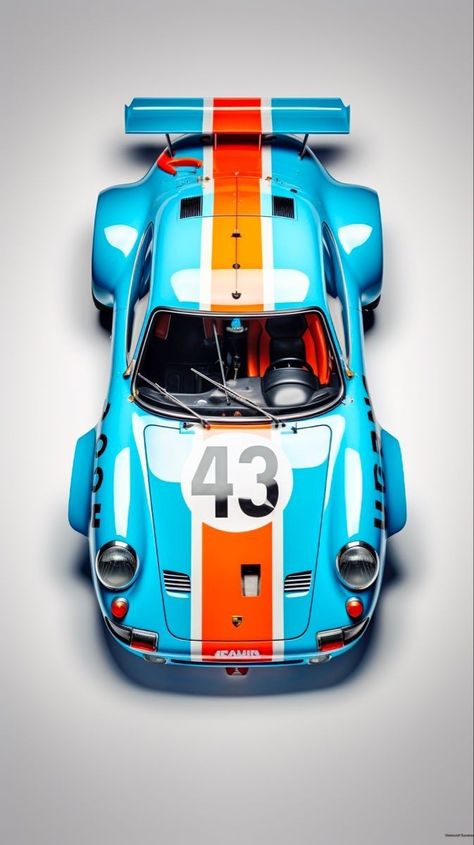 Porsche Gulf Racing, Bugatti Aesthetic, Porsche Race Cars, Gulf Racing Colours, Rally Car Design, Gulf Porsche, Porsche 917 Gulf, Custom Porsche, Porsche Racing