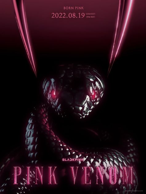 💌don't repost w/o credits Pink Venom Album Cover, Born Pink Album Cover, Blackpink Fanmade Album Cover, Pink Venom Poster, Venom Poster, Dr Logo, Book Cover Design Inspiration, Amazing Facts For Students, Pink Venom