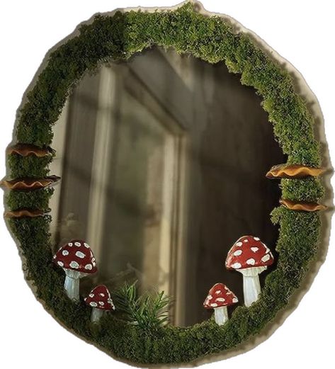 Mushroom Mirror, Core Decor, Mirror Handmade, Cottage Core Decor, Aesthetic Mirror, Room Decor Aesthetic, Mushroom Decor, Decorative Mirror, Decor Aesthetic