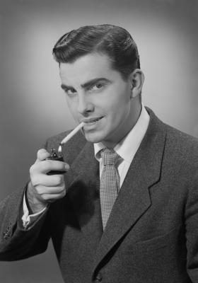 Men's pompadours in the 1940s were significantly less extreme than later iterations. 1940s Mens Hairstyles, 1950 Hairstyles, Hairstyle 1940, 1940s Hair, Pompadour Men, 1970s Hairstyles, 40s Hairstyles, Nautical Nails, Blithe Spirit