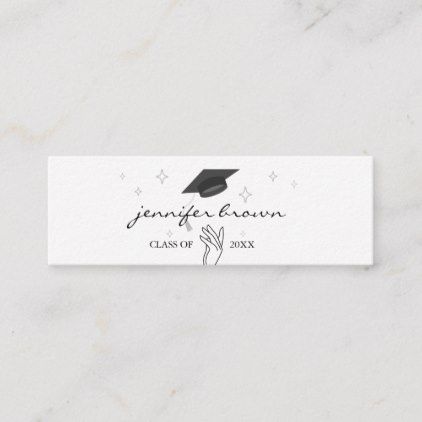 Graduation Name Card Minimal Insert Business Card Graduation Name Cards, College Graduation Gifts, Name Card, Unique Business, Personal Business Cards, College Graduation, Name Cards, Graduation Gifts, Business Card