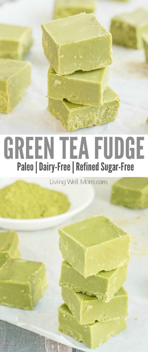 Dairy Free Fudge, Easy Fudge, Green Tea Recipes, The Matcha, Matcha Recipe, Fudge Easy, Matcha Green Tea Powder, Fudge Recipe, Green Tea Powder