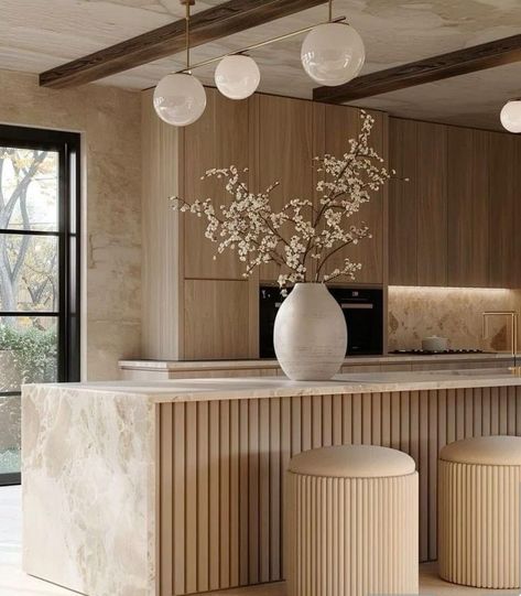 Zen Kitchen, Dry Kitchen, Japandi Kitchen, Modern Kitchen Interiors, House Design Kitchen, Luxury Kitchen Design, Kitchen Design Decor, Kitchen Room Design, Kitchen Inspiration Design