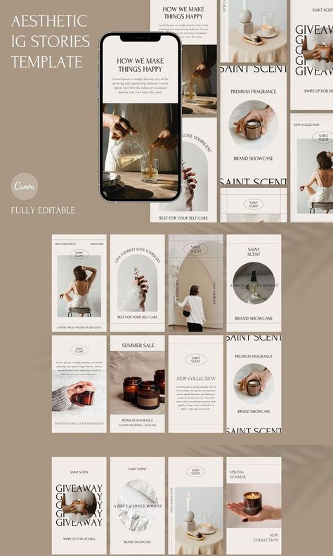 Marketing Instagram Stories, Aesthetic Fragrance, Ig Marketing, Instagram Stories Template, Aesthetic Ig, Marketing Instagram, Ig Stories, Build Your Brand, Brand Marketing