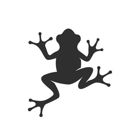 Frog Silhouette Tattoo, Frog Vector Illustration, Frog Graphic Design, Frog Stencil, Frog Line Drawing, Frog Silhouette, Frog Outline, Frog Images, Frog Vector