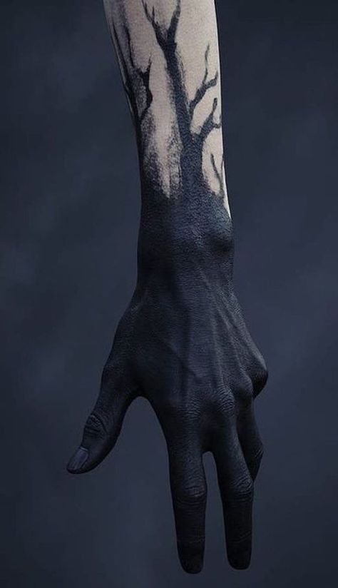 Black Hand Tattoo, Hand Tatto, Solid Black Tattoo, Black Tattoo, Hand Tattoo, Fantasy Aesthetic, Arte Fantasy, 판타지 아트, Black Hand