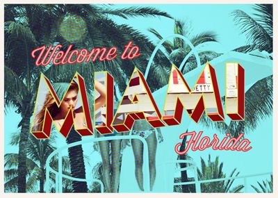 Welcome to Miami Florida | #floriderio Postcard Design Inspiration, Postcards Design, Miami Travel, Magic City, Travel Postcard, Miami Vice, Old Florida, Vintage Florida, Miami Design