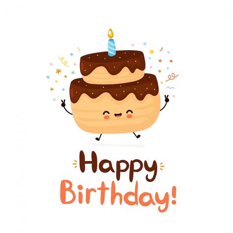 Advance Birthday Wishes, Happy Birthday Doodles, Birthday Doodle, Happy Cake, About Me Activities, Birthday Cartoon, Happy Painting, Cute Happy Birthday, Cute Easy Doodles