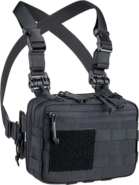 AmazonSmile : CLTAC Tactical Chest Rig Bag Concealed Carry CCW Sling Backpack Military Molle Utility Admin Pouch IFAK Medical EMT Organizer EDC Pack for Outdoor Hunting Shooting Hiking with Harness : Sports & Outdoors Chest Pack Tactical, Chest Bag Streetwear, Tactical Chest Rigs, Backpack Tactical, Tactical Bags, Hiking Day Pack, Hunting Packs, Molle Backpack, Tactical Pouches