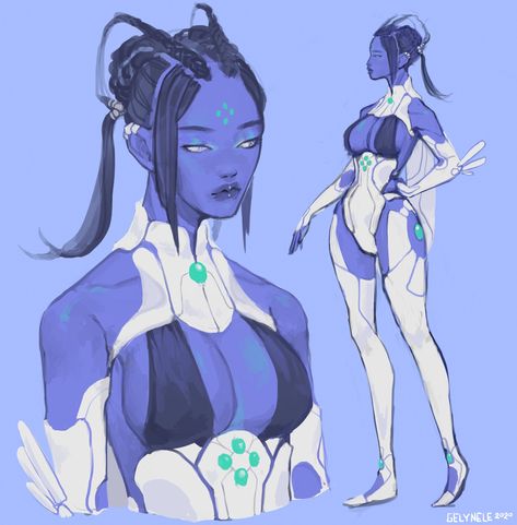 Space Character Concept Art, Fish Alien Character Design, Short Female Character Design, Alien Reference Character Design, Alien Queen Character Design, Space Ranger Character Design, Alien Clothes Aesthetic, Alien Drawing Character Design, Space Princess Character Design