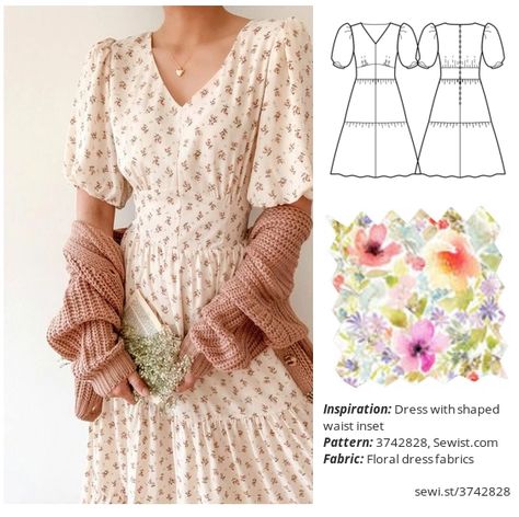 Modest Dress Patterns, Thrifting Vintage, Dress Sewing Patterns Free, Summer Dress Patterns, Sewing Projects Clothes, Dress Patterns Free, Pattern Dress Women, Vintage Dress Patterns, Womens Sewing Patterns